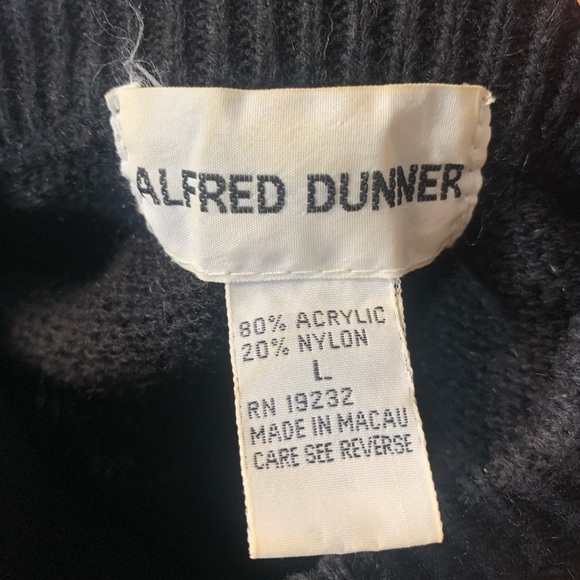 Vintage Alfred Dunner Beaded Sequin Sweater black / gold diamon argyle 70s / 80s - Picture 4 of 9